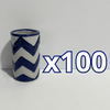 TEQUILERO NO PERSONALIZADO FONDO TRADICIONAL DECORADO ZIG ZAG AZUL COBALTO