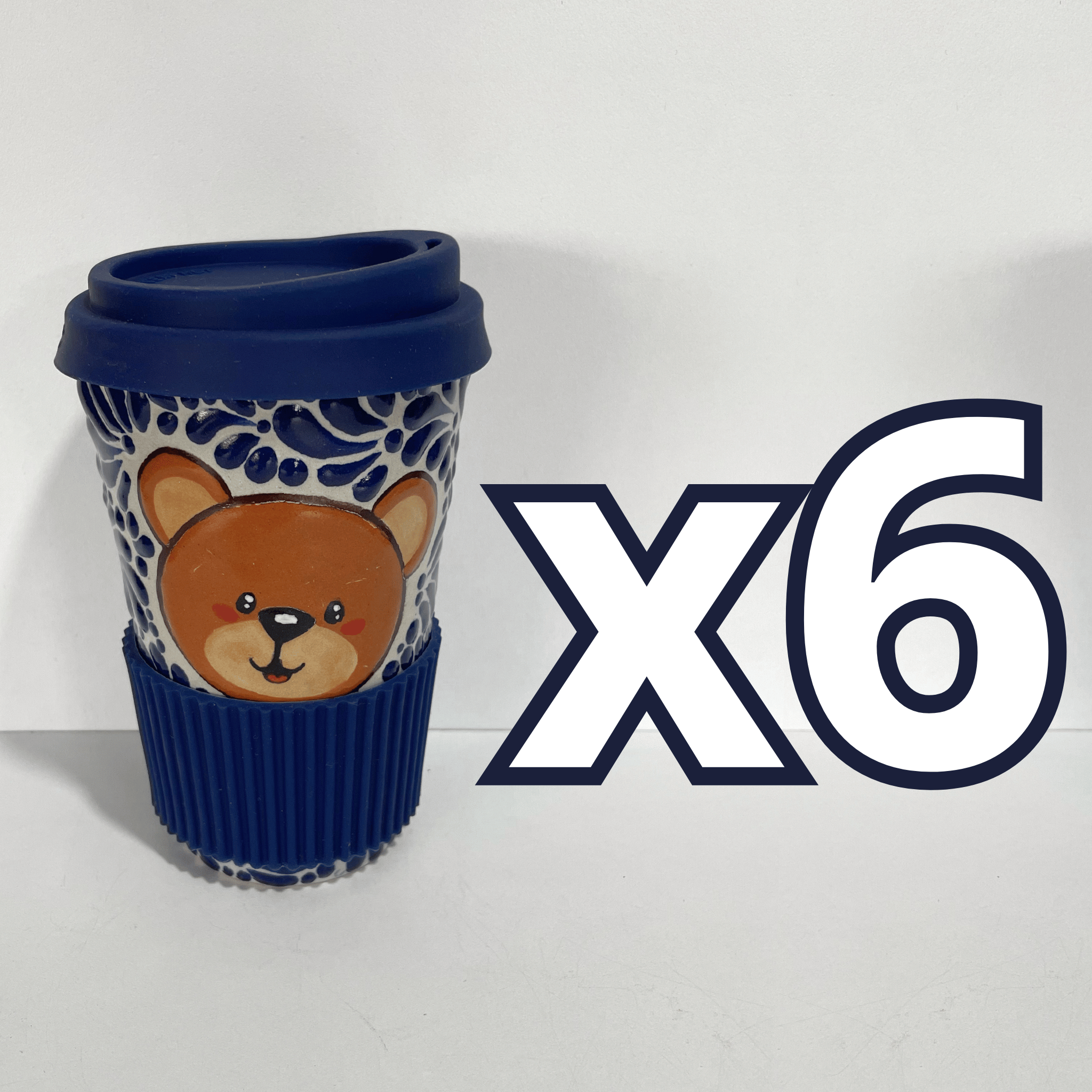 TERMO 15 CM SIN ASA FONDO TRADICIONAL MIK AZUL COBALTO OSITO COMPLETO