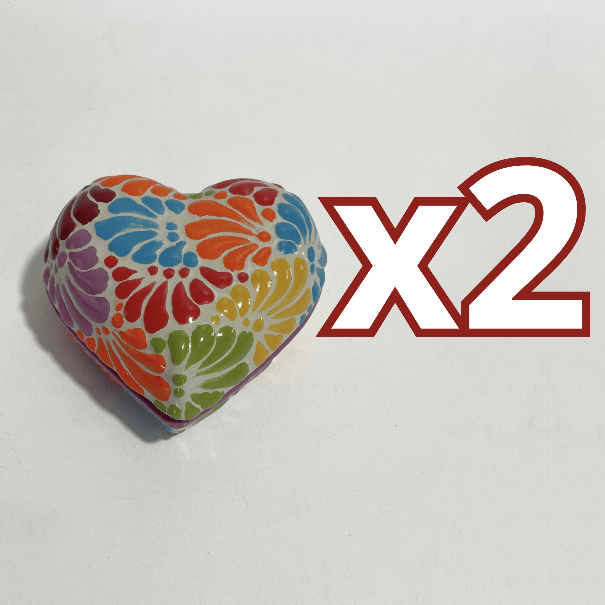 ALHAJERO GRANDE FORMA DE CORAZON FONDO TRADICIONAL MIK MULTICOLORES