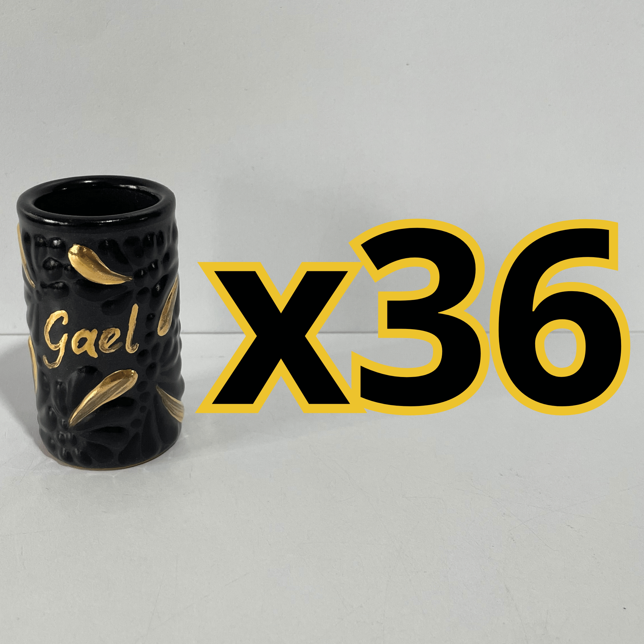 TEQUILERO PERSONALIZADO SUPER BLACK DESTELLOS DE ORO NOMBRE