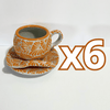 SET 3 PIEZAS CHOCOLATERA GRANDE FONDO TRADICIONAL MIK NARANJA
