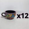 TAZA 300 ML FONDO NEGRO MIK MULTICOLOR