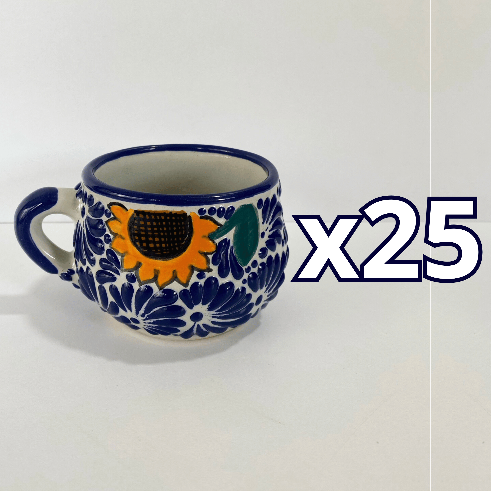 TAZA CHOCOLATERA MEDIANA VERSION GIRASOL ESTILO MIK