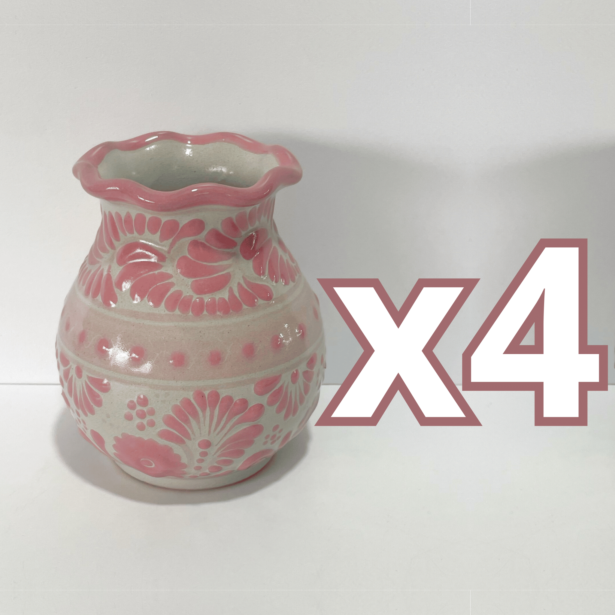 FLORERO ONDAS 12 CM FONDO TRADICIONAL CENEFA ROSA