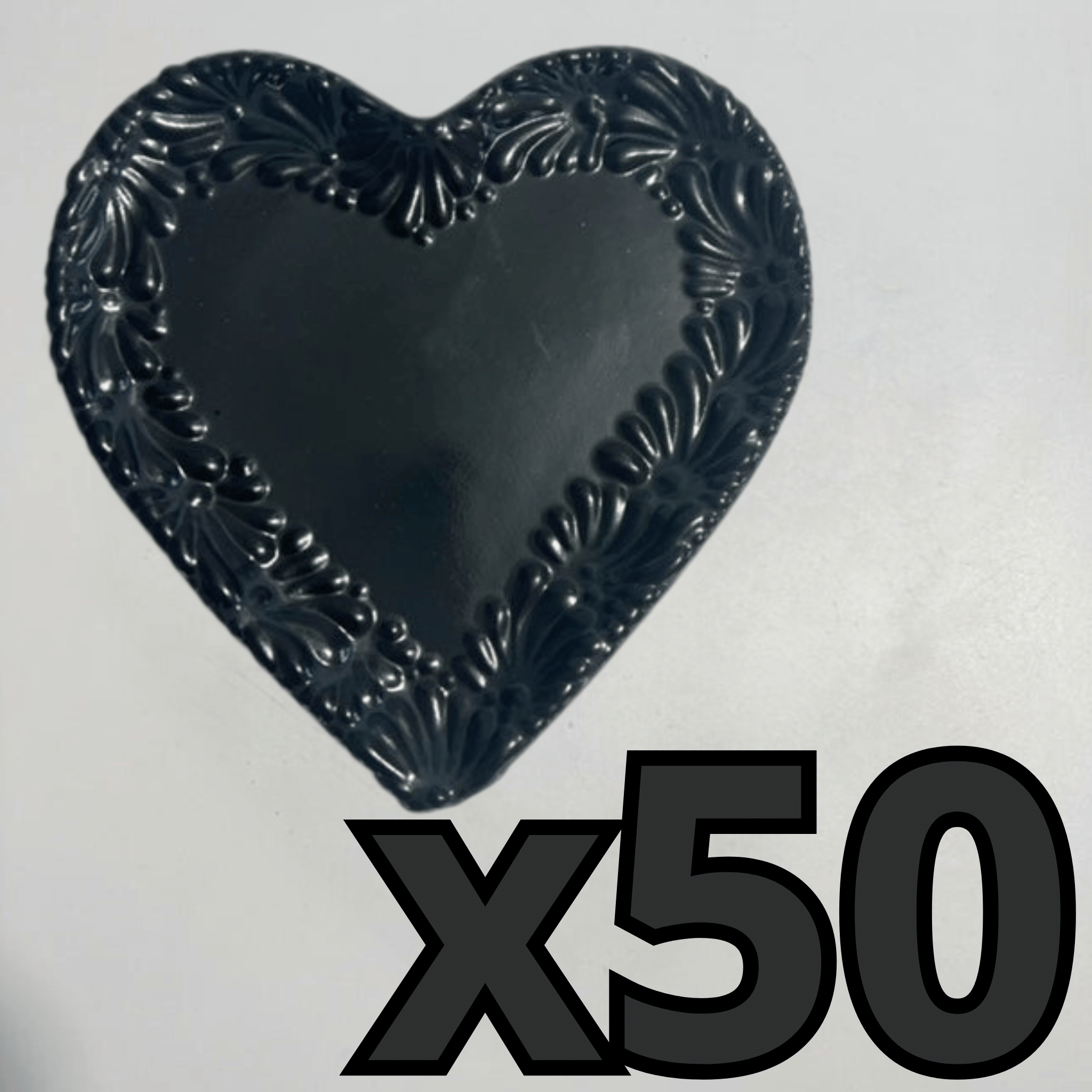 PLATO DE CORAZON 16 CM SUPER BLACK CENEFA MIK