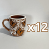 TAZA RECTA ESTANDAR FONDO CAFE MIK BLANCO MARIPOSAS
