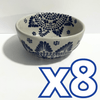 TAZON 15 CM FONDO TRADICIONAL CENEFA MANDALA AZUL COBALTO