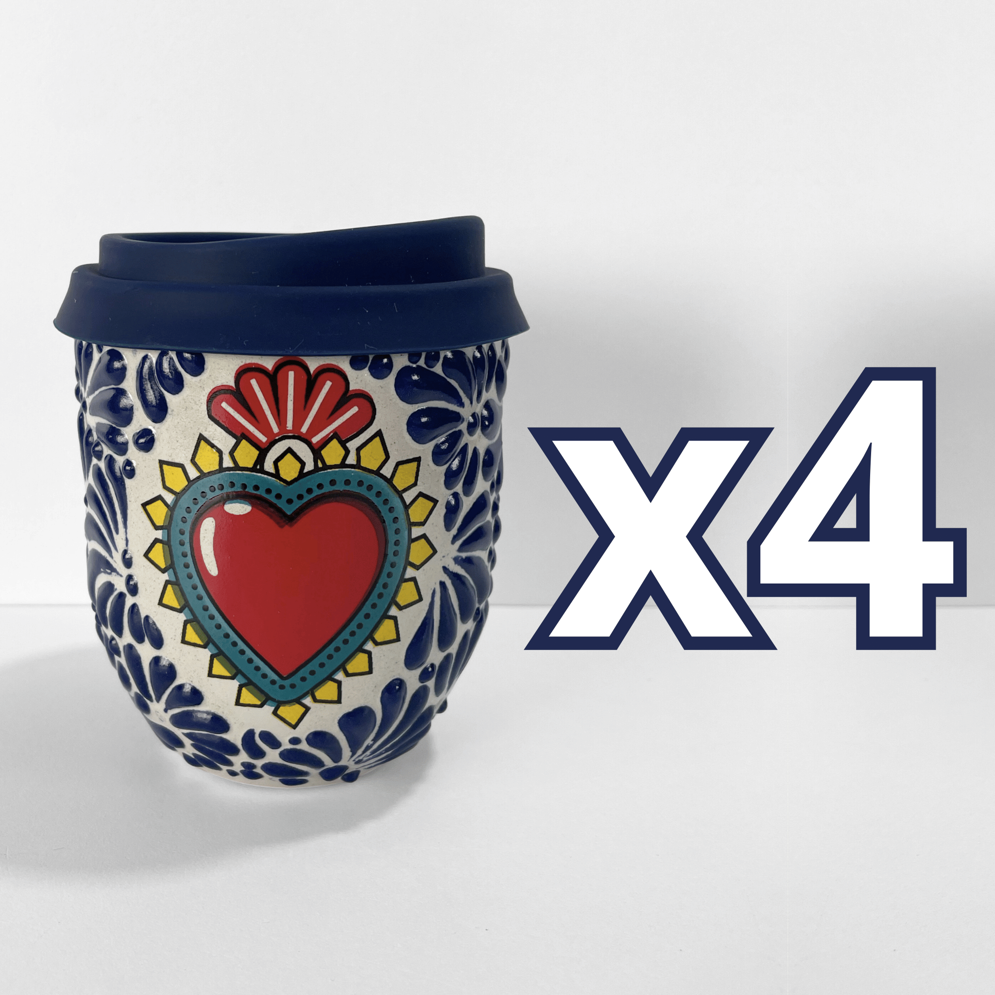 TERMO BOLITA FONDO BLANCO MIK AZUL COBALTO SAGRADO CORAZON