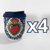 TERMO BOLITA FONDO BLANCO MIK AZUL COBALTO SAGRADO CORAZON