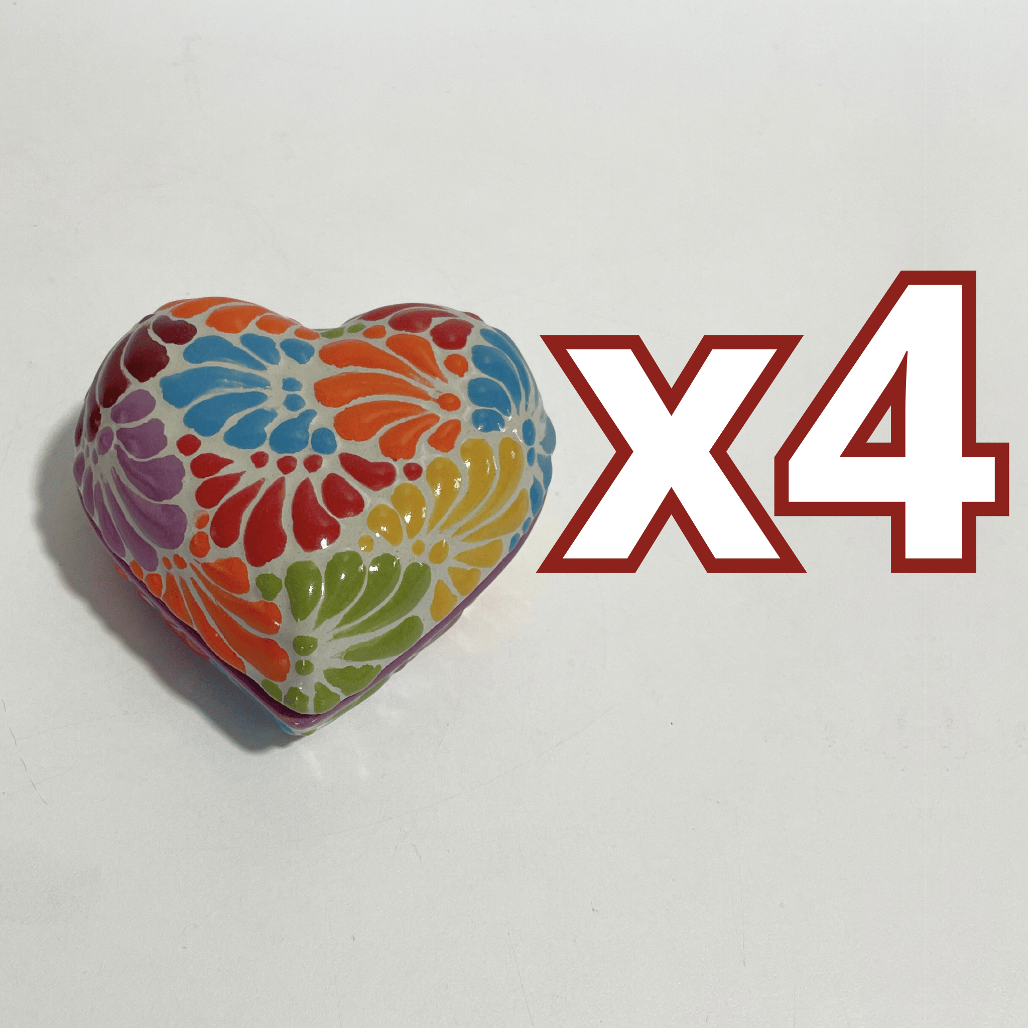 ALHAJERO GRANDE FORMA DE CORAZON FONDO TRADICIONAL MIK MULTICOLORES
