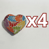 ALHAJERO GRANDE FORMA DE CORAZON FONDO TRADICIONAL MIK MULTICOLORES