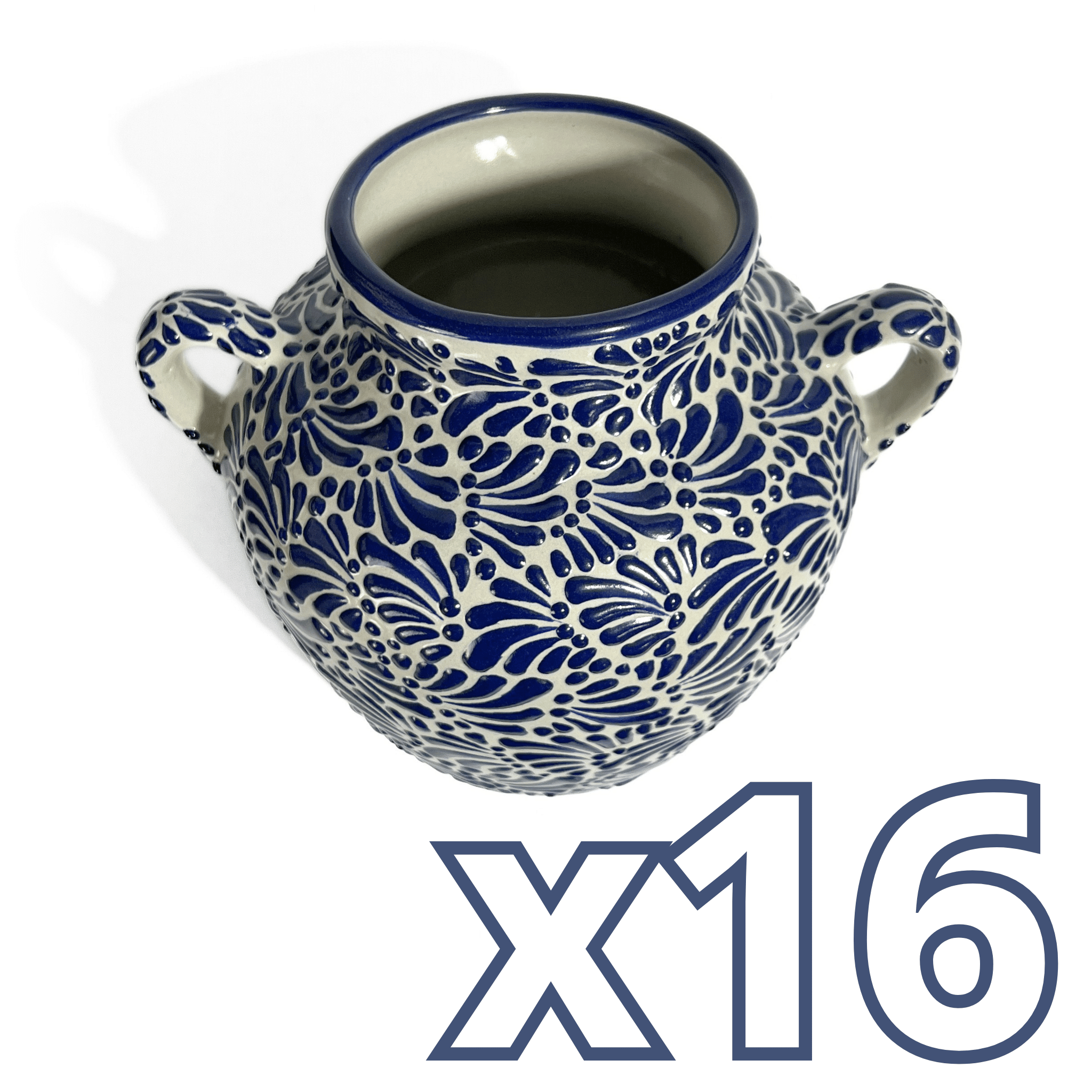 MACETA CUBANA MEDIANA FONDO TRADICIONAL MIK AZUL COBALTO