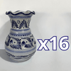 FLORERO ONDAS 25 CM FONDO TRADICIONAL CENEFA AZUL COBALTO