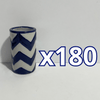 TEQUILERO NO PERSONALIZADO FONDO TRADICIONAL DECORADO ZIG ZAG AZUL COBALTO