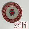 PLATO PLANO DESTELLOS DE ORO FONDO TRADICIONAL MIK CENEFA ROJO SAGRADO CORAZON