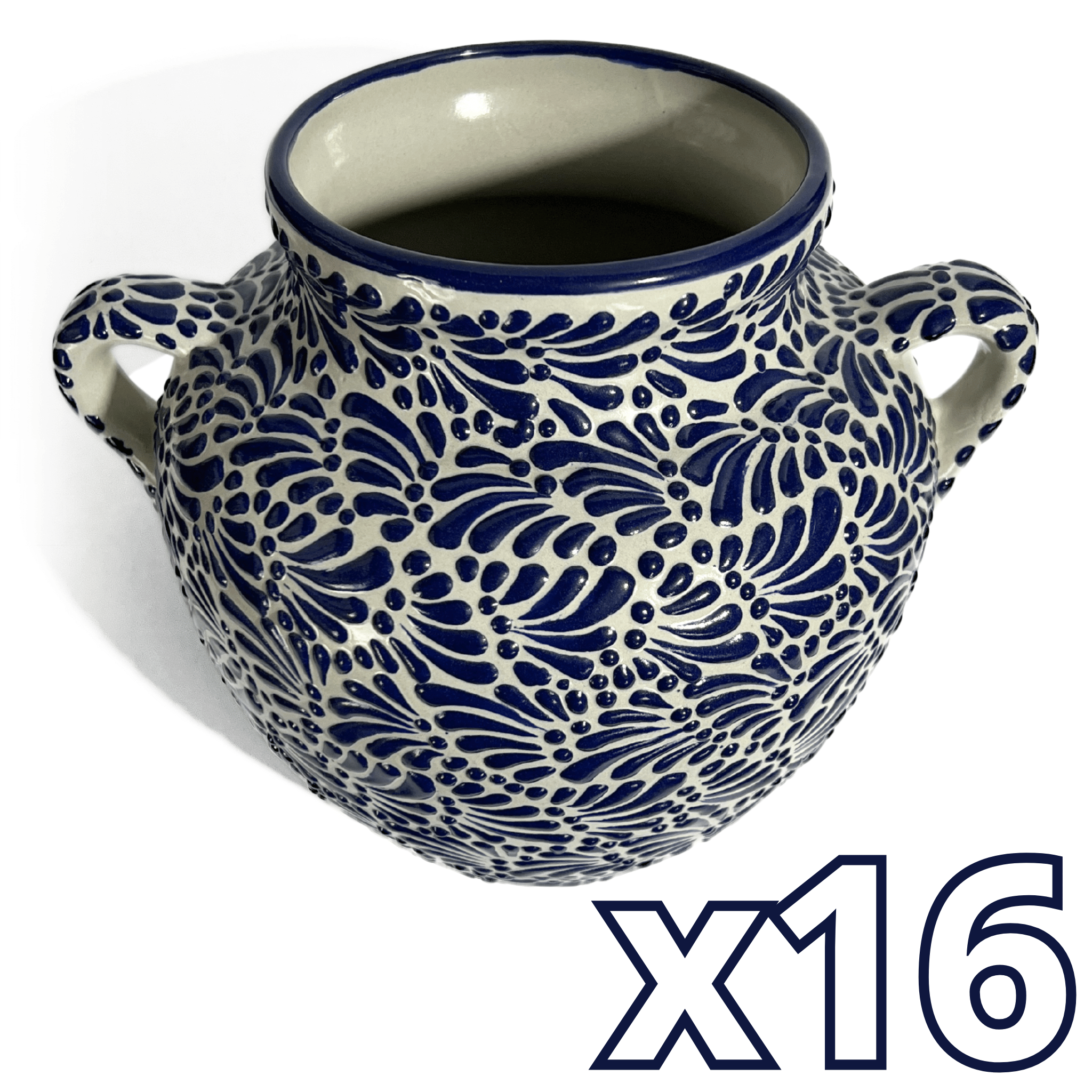 MACETA CUBANA GRANDE FONDO TRADICIONAL MIK AZUL COBALTO