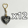 LLAVERO CORAZON 5 CM TRIDIMENSIONAL FONDO TRADICIONAL CENEFA NEGRO
