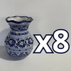 FLORERO ONDAS 15 CM FONDO TRADICIONAL CENEFA AZUL COBALTO