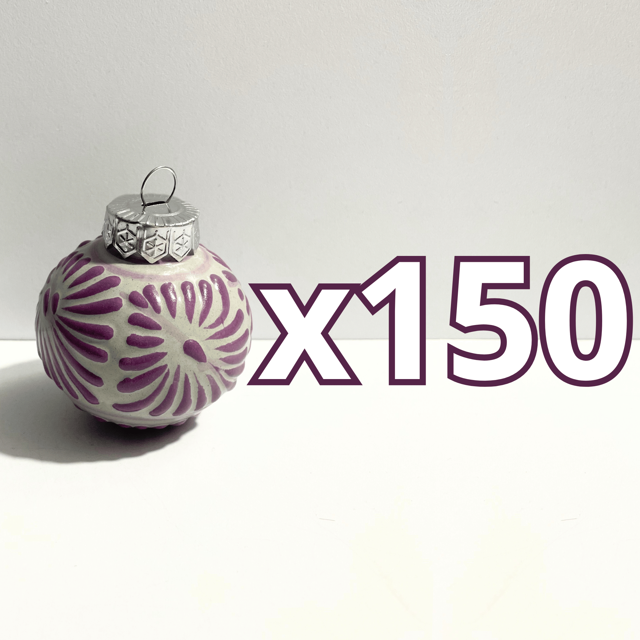 ESFERA NAVIDEÑA FONDO TRADICIONAL CENEFA MORADO