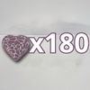 PAQUETE ALHAJERO CHICO FORMA DE CORAZON NO PERSONALIZADO FONDO BLANCO MIK MORADO