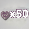 PAQUETE ALHAJERO CHICO FORMA DE CORAZON NO PERSONALIZADO FONDO BLANCO MIK MORADO
