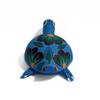 TORTUGA FLORES ALEBRIJE DE MADERA AZUL