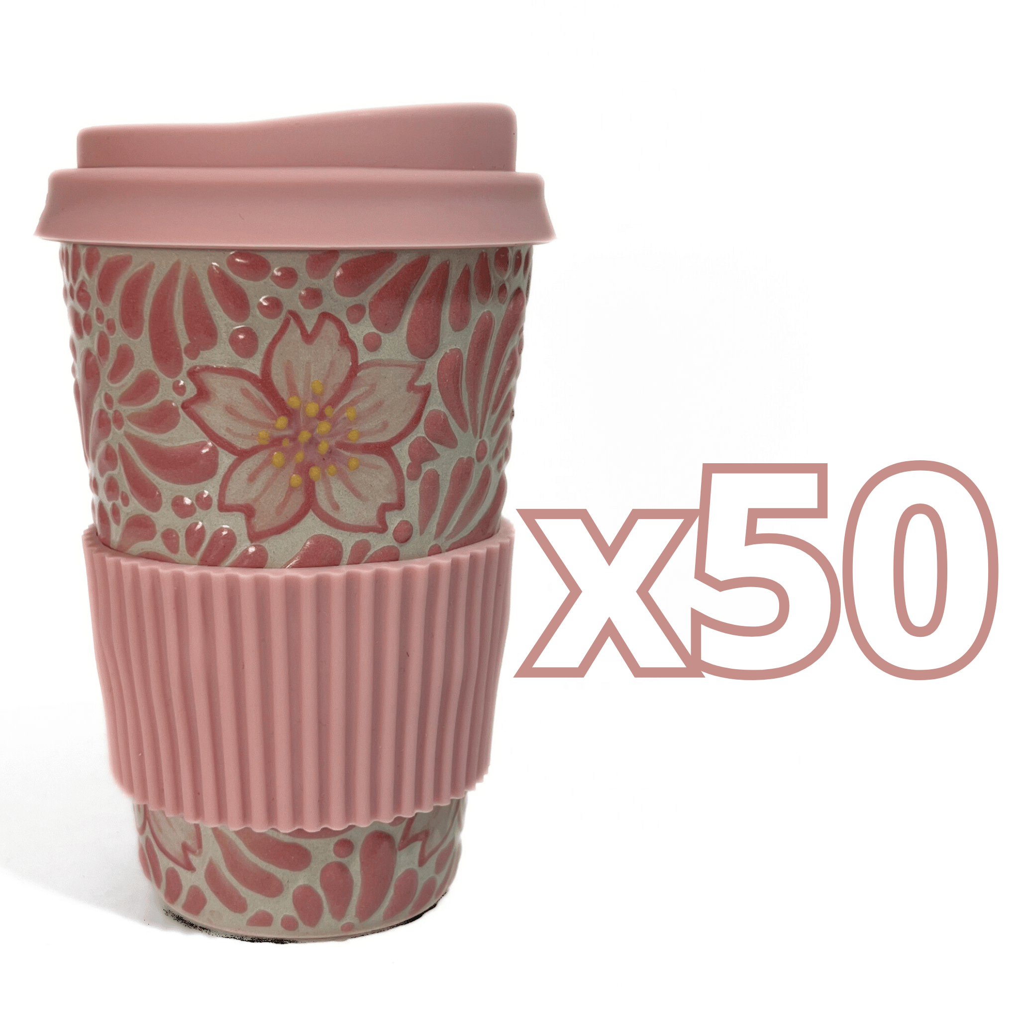 TERMO 15 CM SIN ASA FONDO TRADICIONAL MIK ROSA FLORES DE CEREZO ROSA