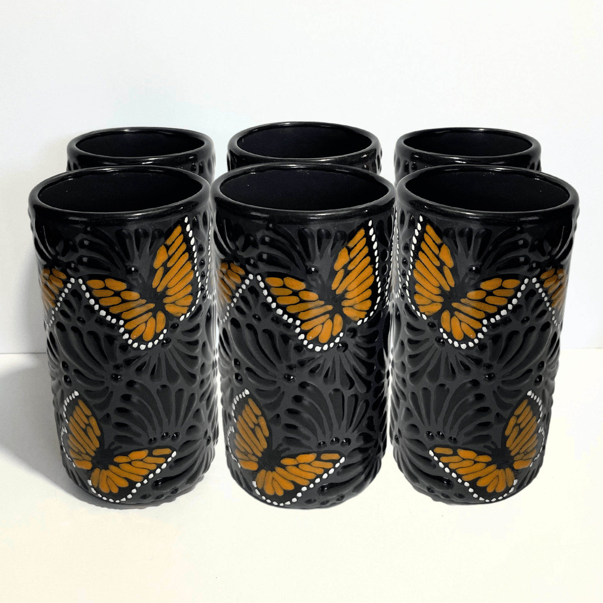 VASOS PARA JARRA MIK SUPER BLACK MARIPOSAS