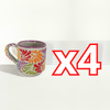 TAZA RECTA 8 CM FONDO TRADICIONAL MIK MULTICOLOR