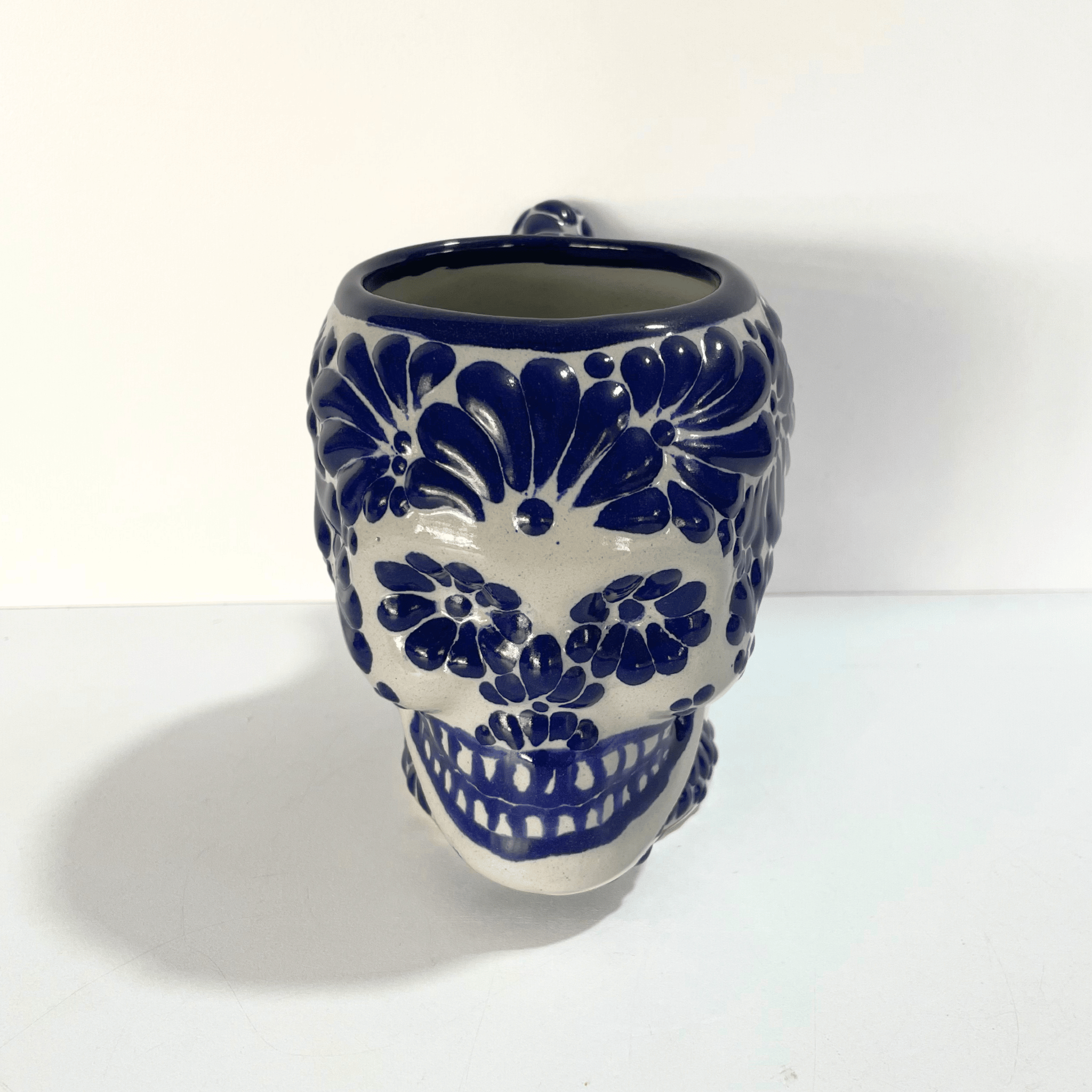 TAZA FORMA DE CRANEO FONDO TRADICIONAL MIK AZUL COBALTO