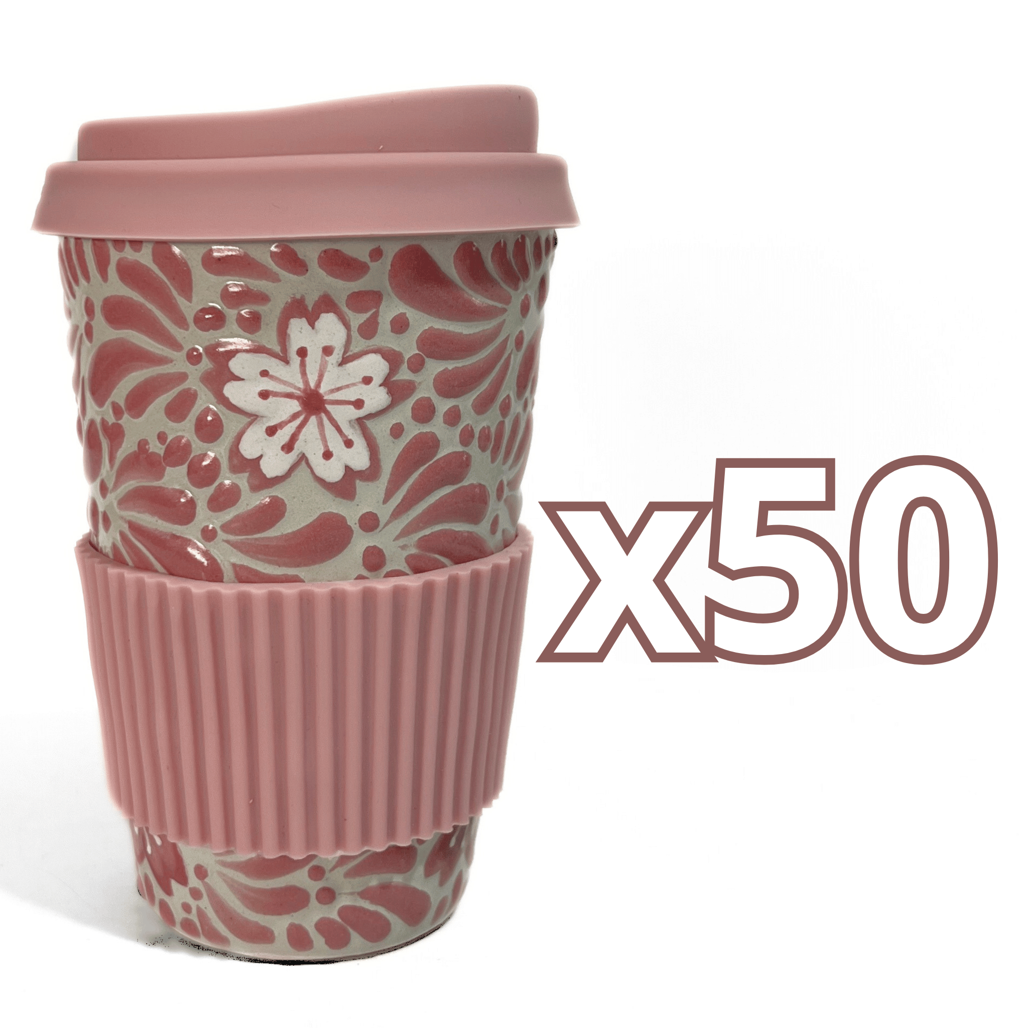 TERMO 15 CM SIN ASA FONDO TRADICIONAL MIK ROSA FLORES DE CEREZO