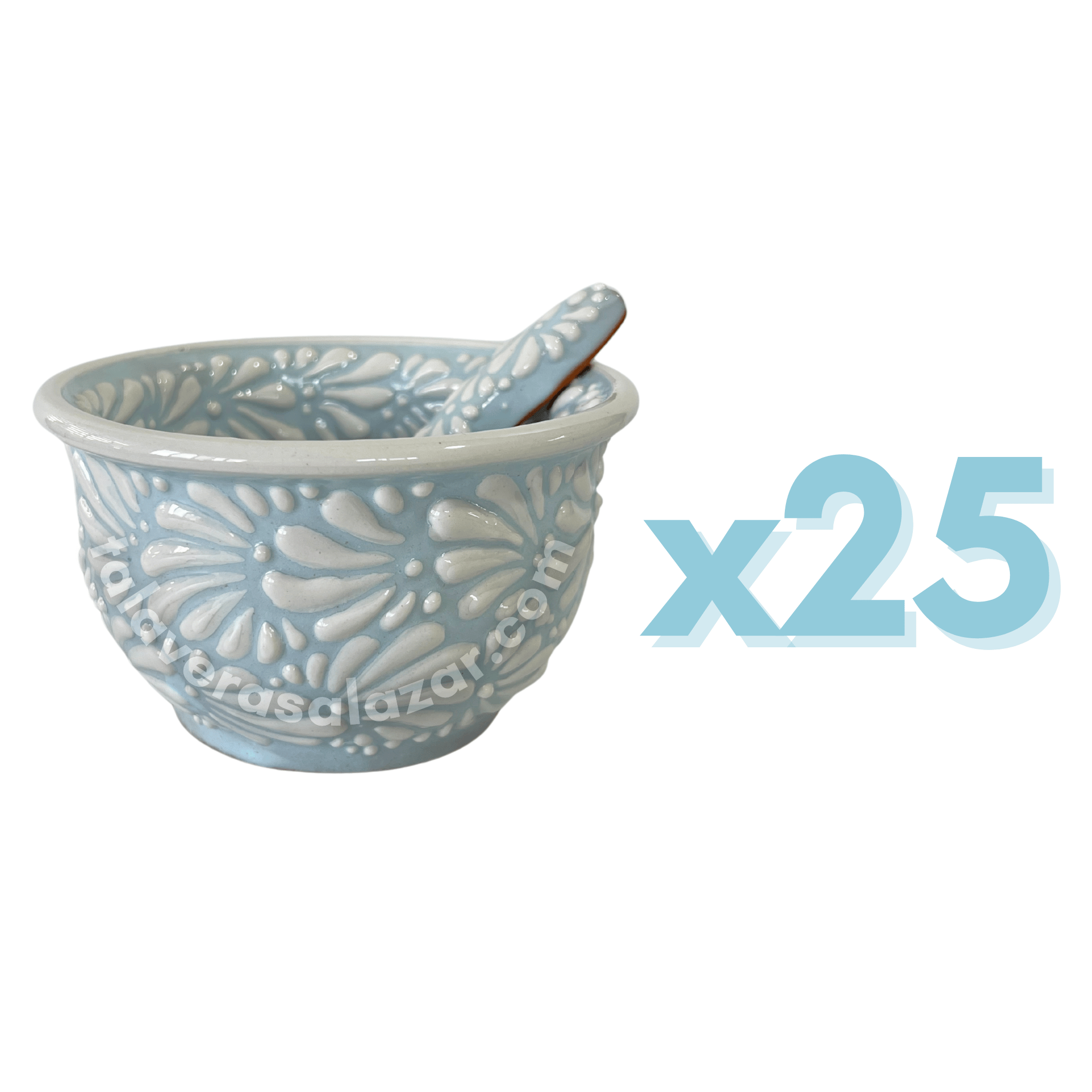 SALSERA FONDO BABY BLUE MIK BLANCO