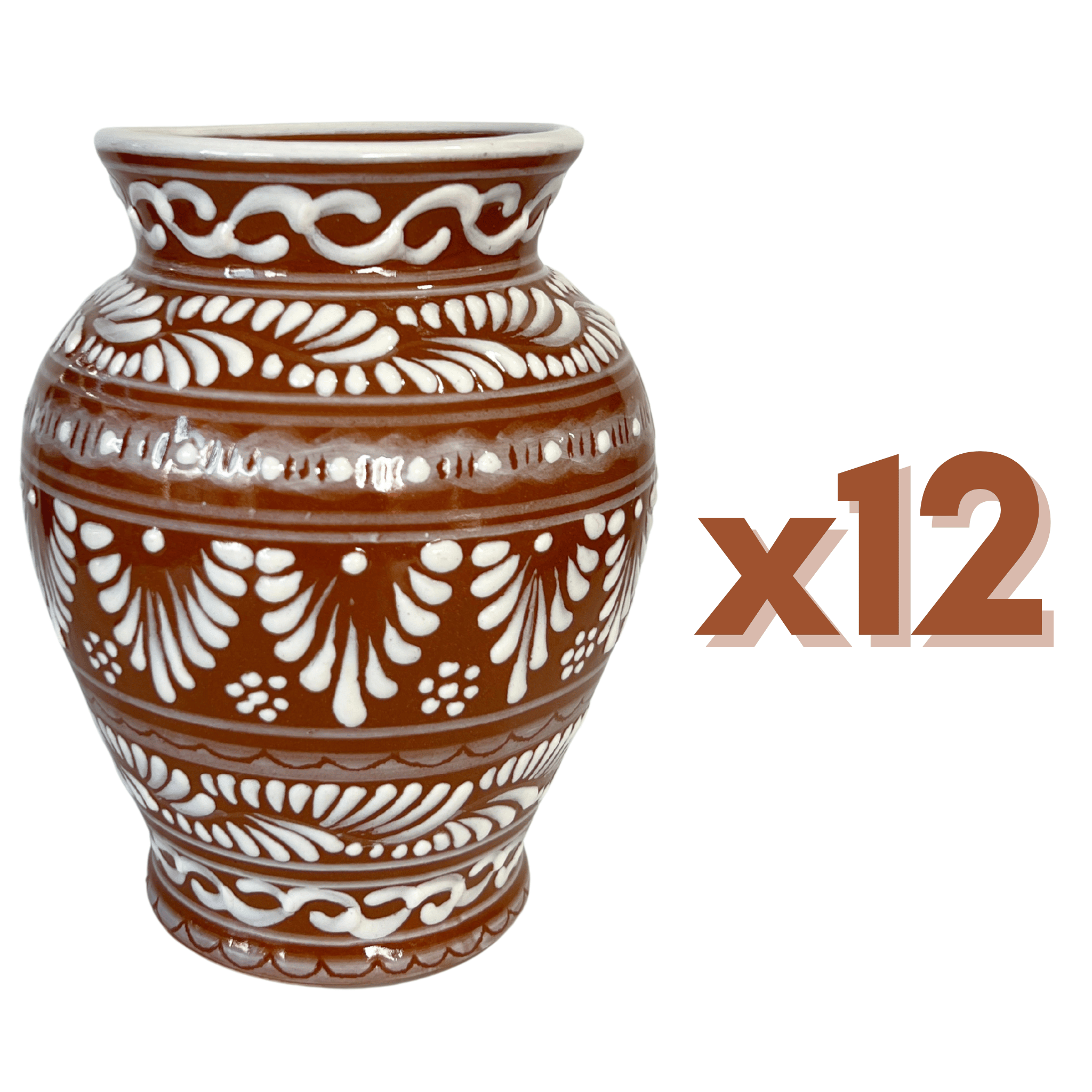 FLORERO JARRON FONDO CAFE CENEFA BLANCO