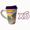 TERMO CON ASA 15 CM CALAVERA CATRINA MULTICOLOR