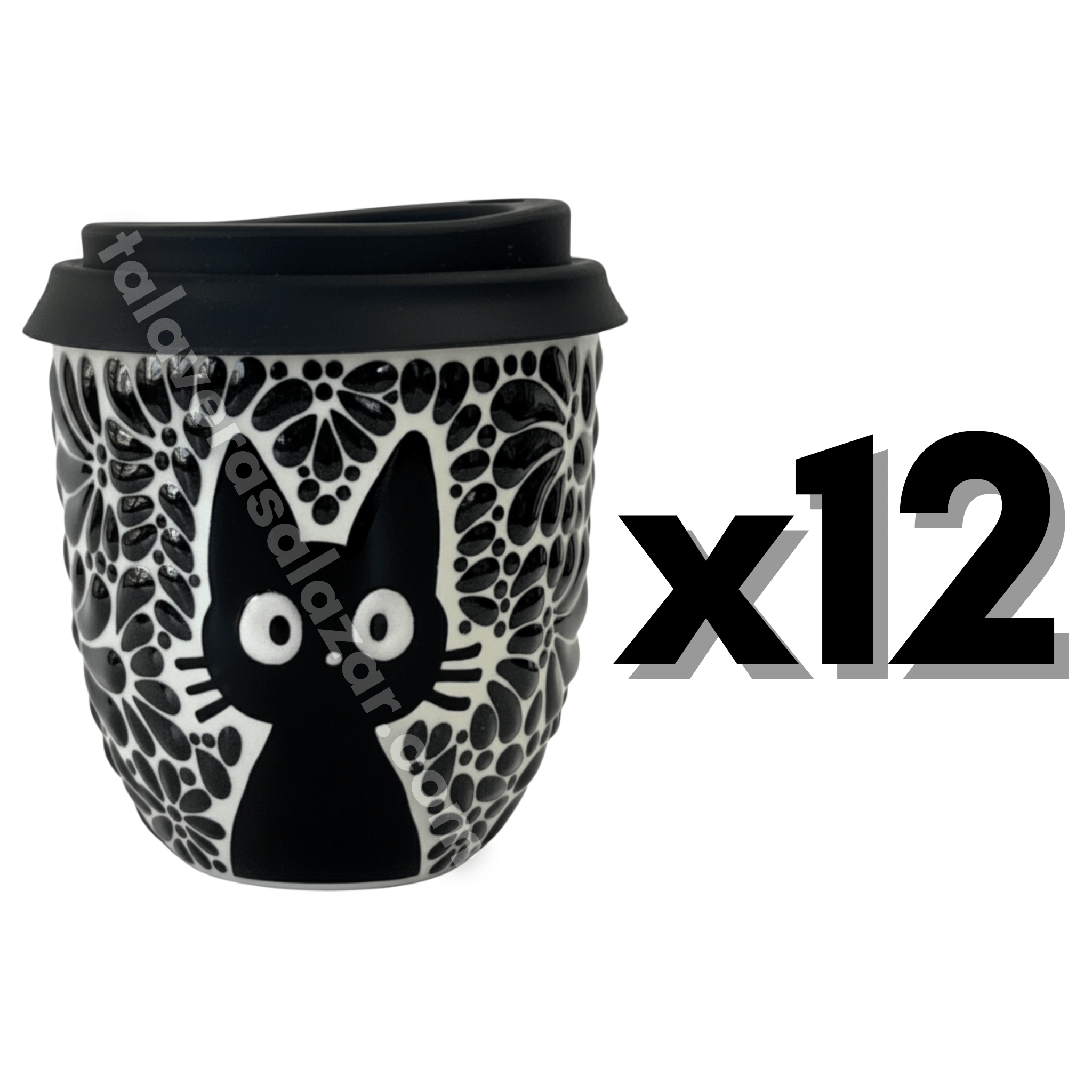 TERMO BOLITA FONDO TRADICIONAL MIK NEGRO GATO NEGRO