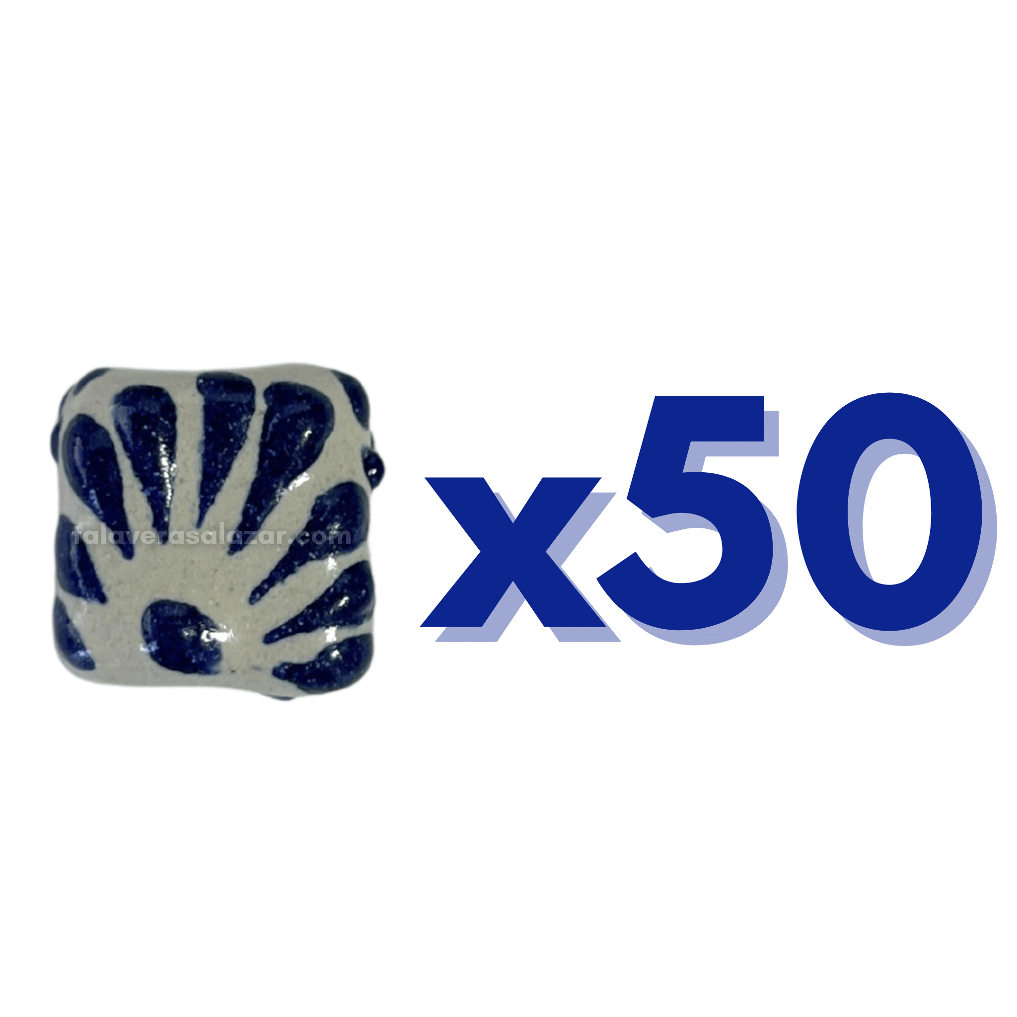 CUADRO PLANO 1.5 CM FONDO TRADICIONAL DECORADO AZUL COBALTO