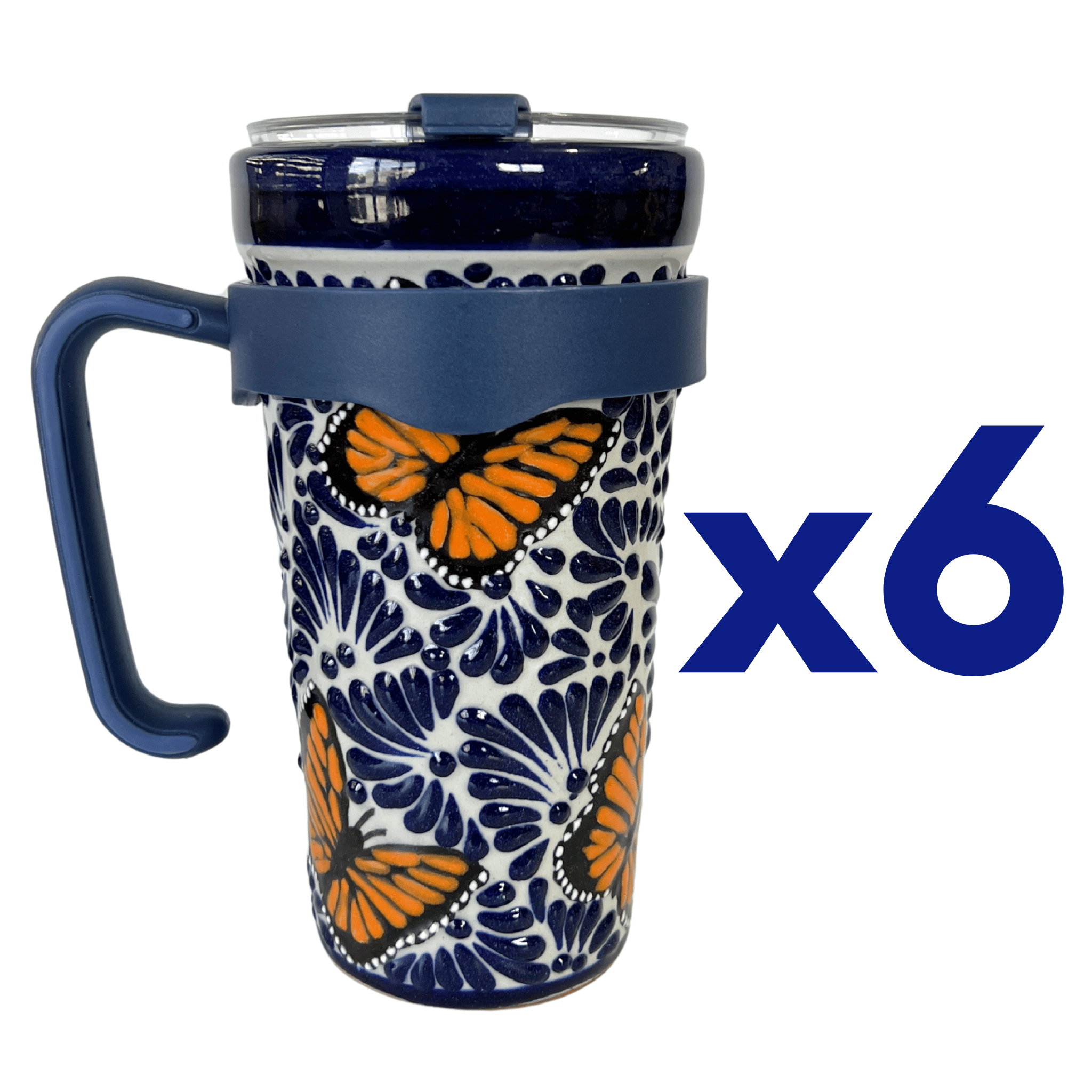 TERMO PRO ASA FONDO TRADICIONAL MIK AZUL COBALTO MARIPOSAS