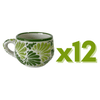 TAZA CHOCOLATERA MEDIANA FONDO TRADICIONAL MIK COMBINACION VERDE BANDERA Y LIMON