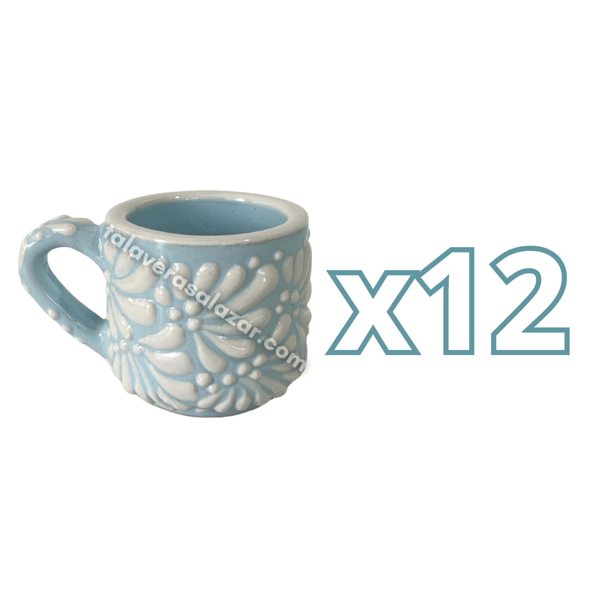 TAZA EXPRESO FONDO BABY BLUE MIK BLANCO