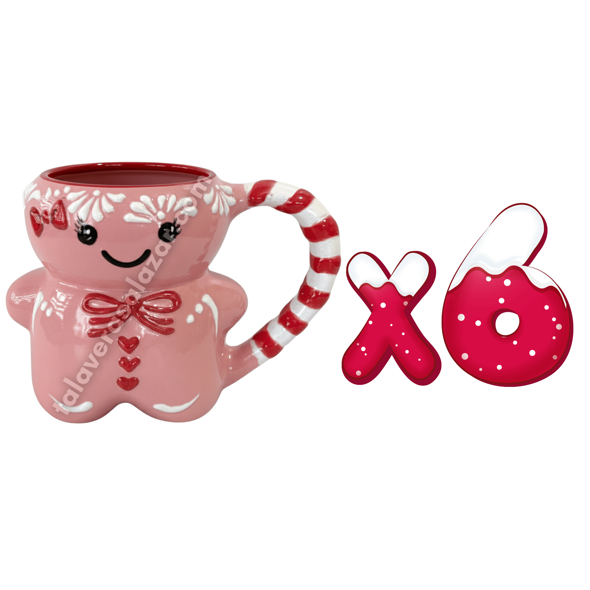 TAZA GALLETA DE JENGIBRE ROSA MOÑITO