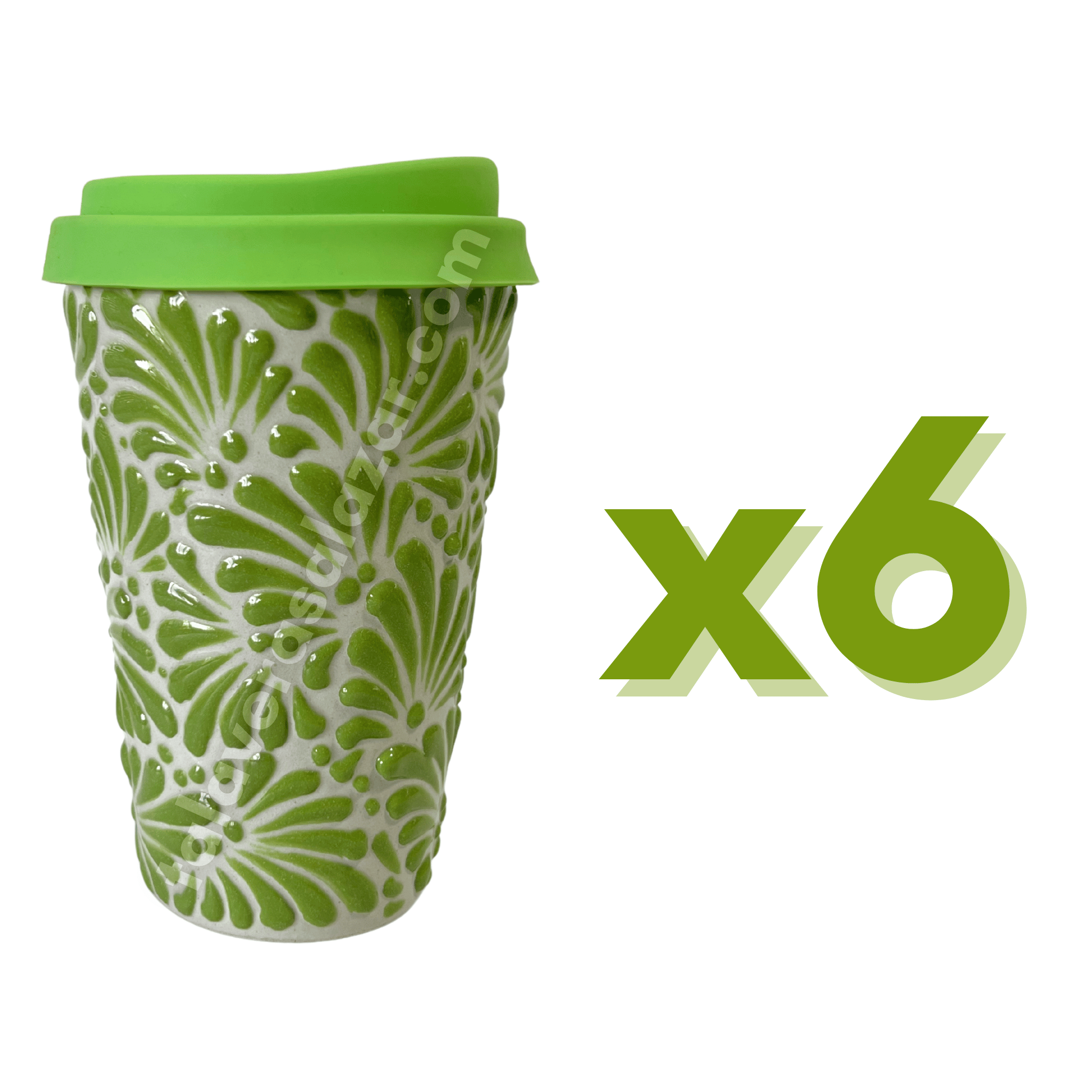 TERMO 15 CM SIN ASA FONDO TRADICIONAL MIK VERDE LIMON