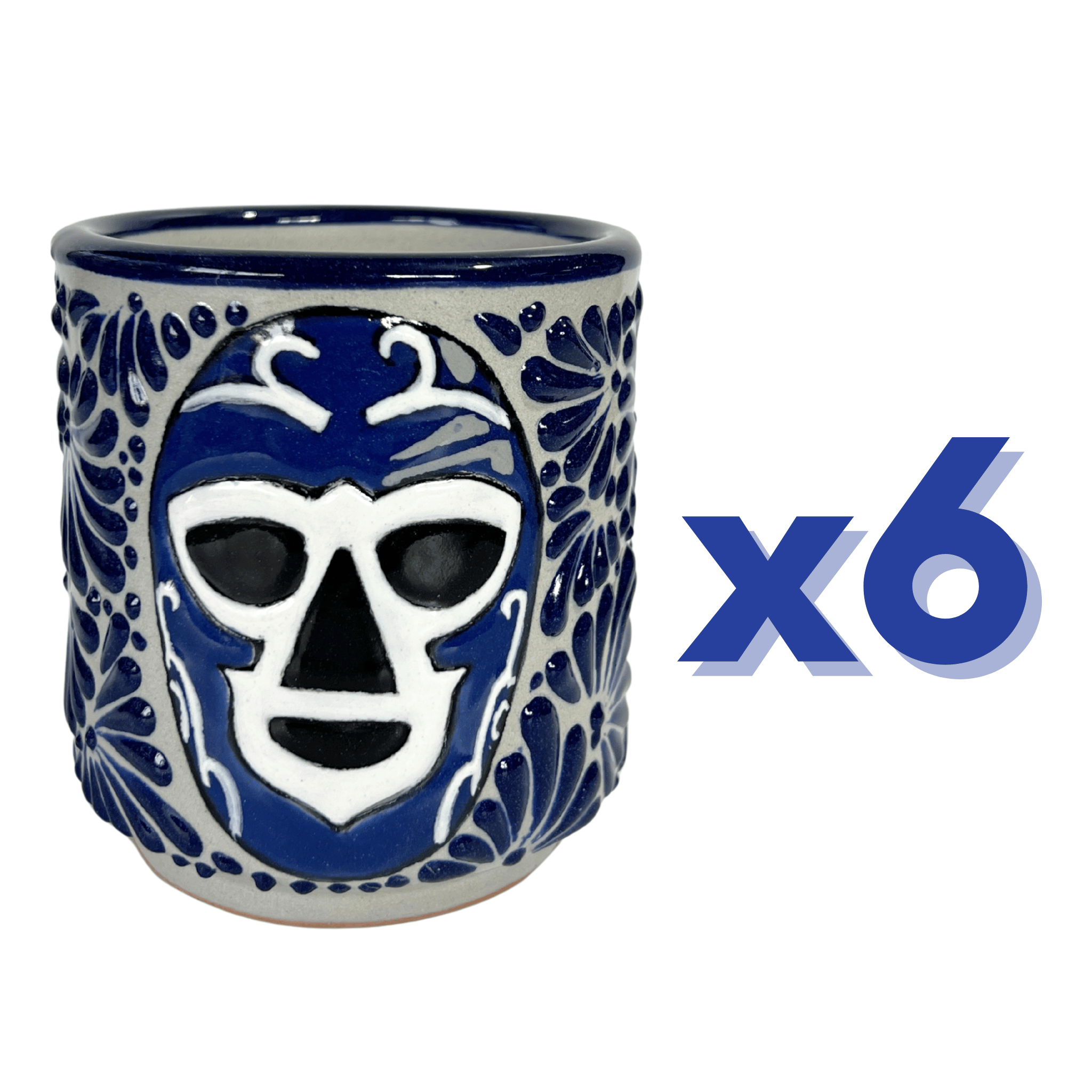 TAZA RECTA ESTANDAR FONDO TRADICIONAL MIK AZUL COBALTO LUCHADOR AZUL COBALTO