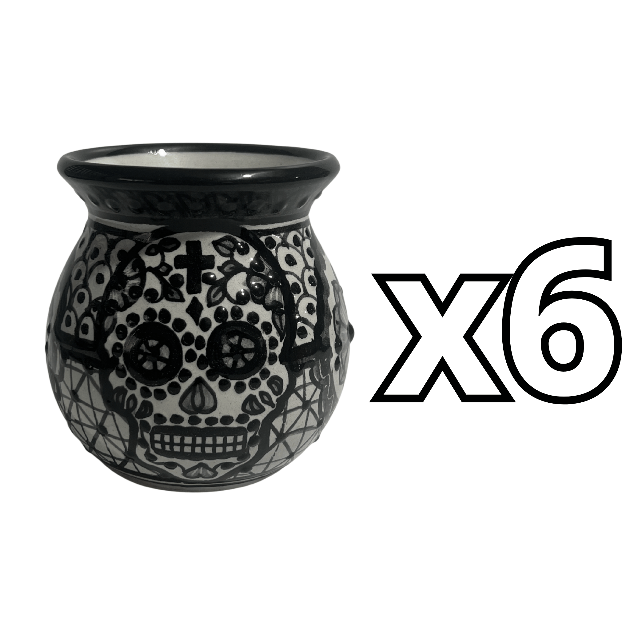JARRO CALAVERA BLANCO Y NEGRO