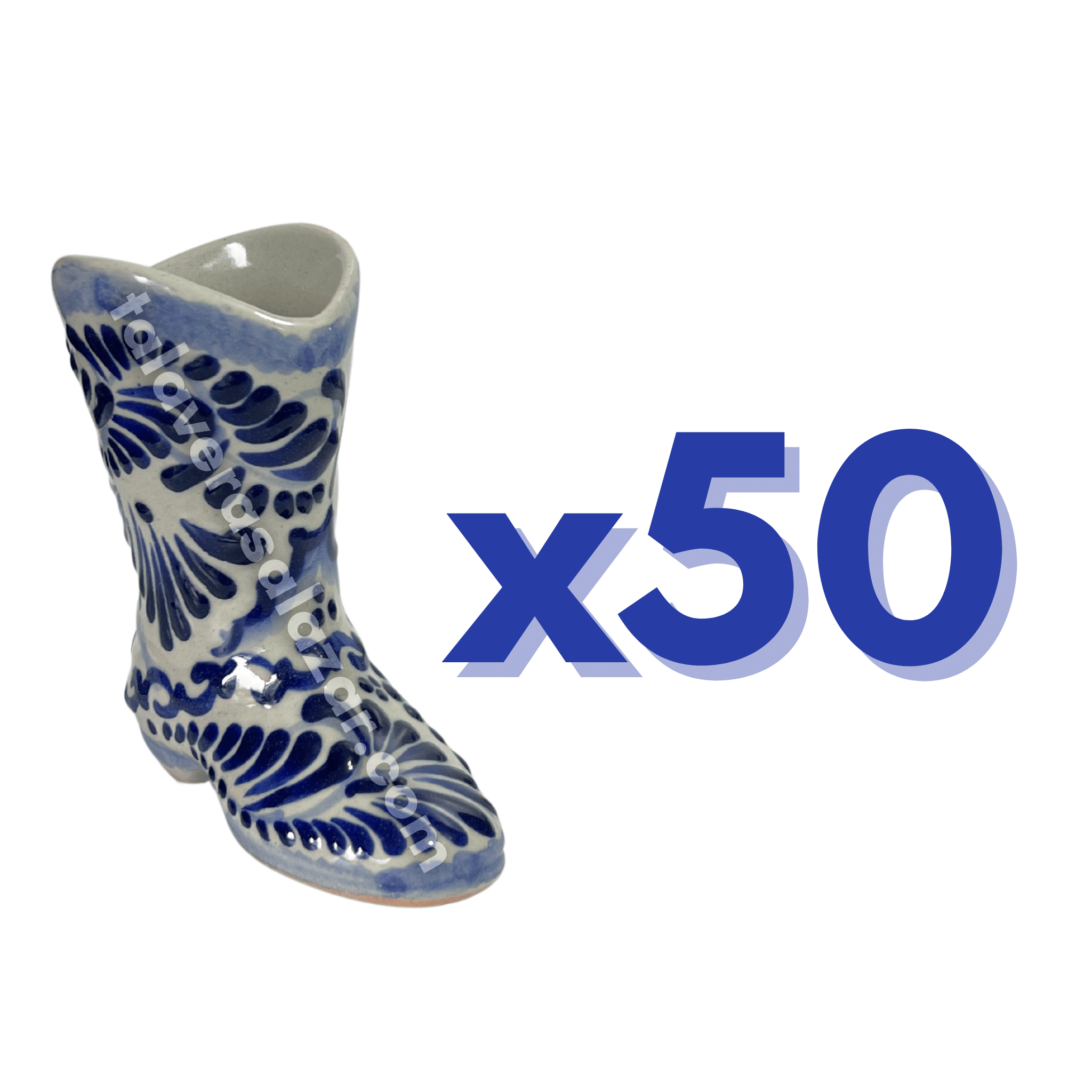 TEQUILERO BOTA FONDO TRADICIONAL CENEFA AZUL COBALTO