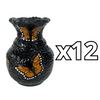 FLORERO ONDAS 15 CM MIK SUPER BLACK MARIPOSAS