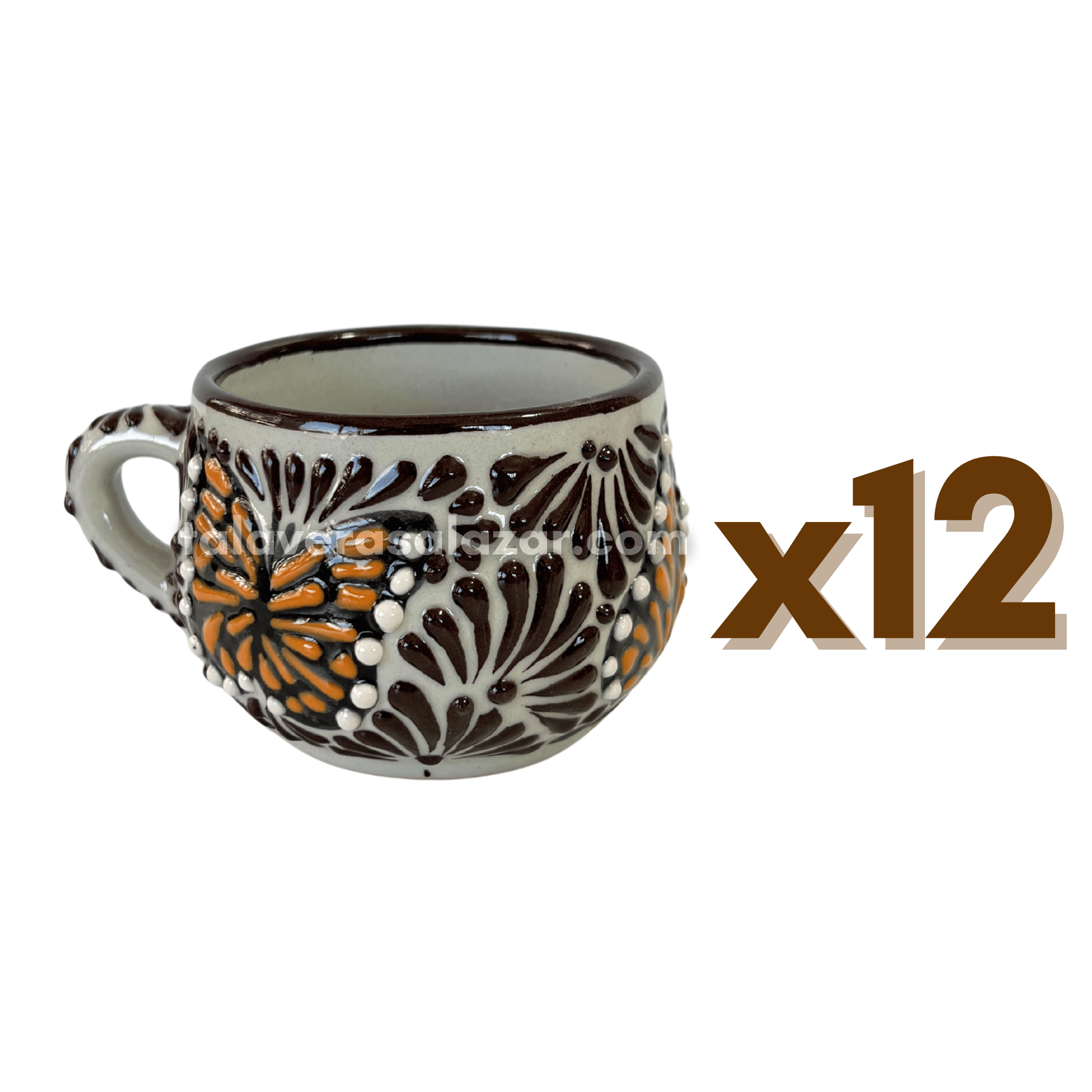 TAZA CHOCOLATERA MEDIANA FONDO TRADICIONAL MIK CAFE CHOCOLATE MARIPOSAS