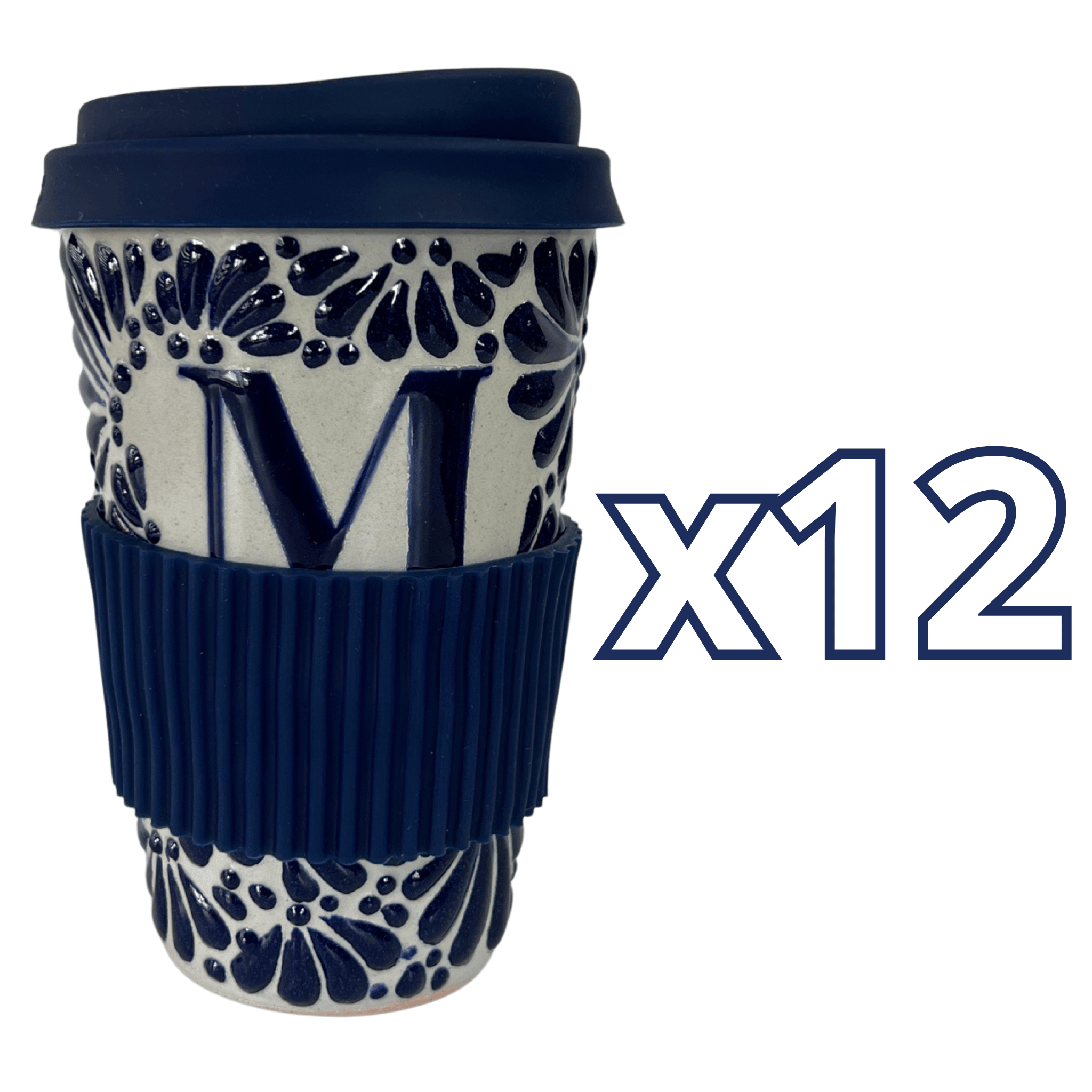 TERMO 15 CM SIN ASA FONDO TRADICIONAL MIK AZUL COBALTO INICIAL PERSONALIZADO