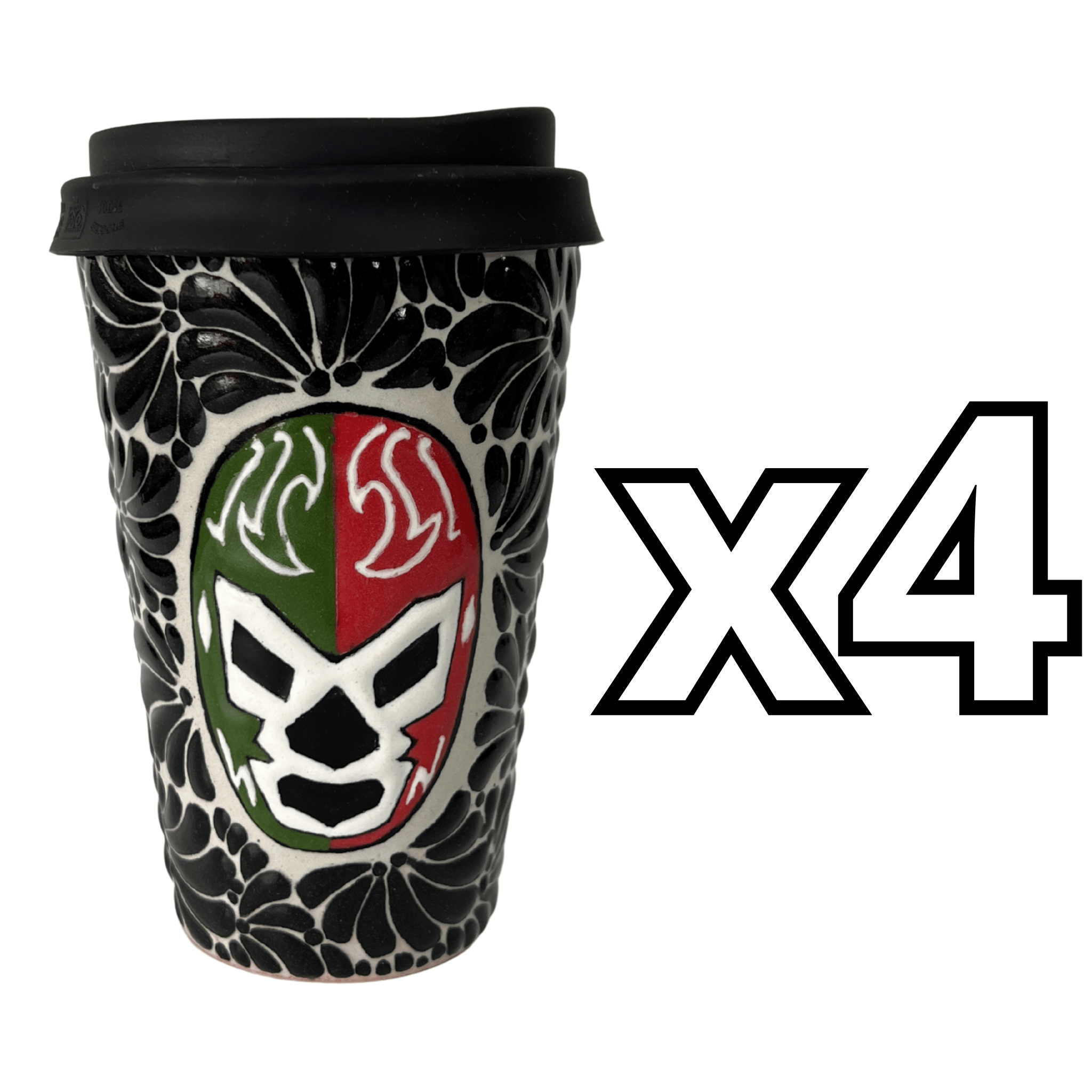 TERMO 15 CM SIN ASA FONDO TRADICIONAL MIK NEGRO LUCHADOR TRICOLOR