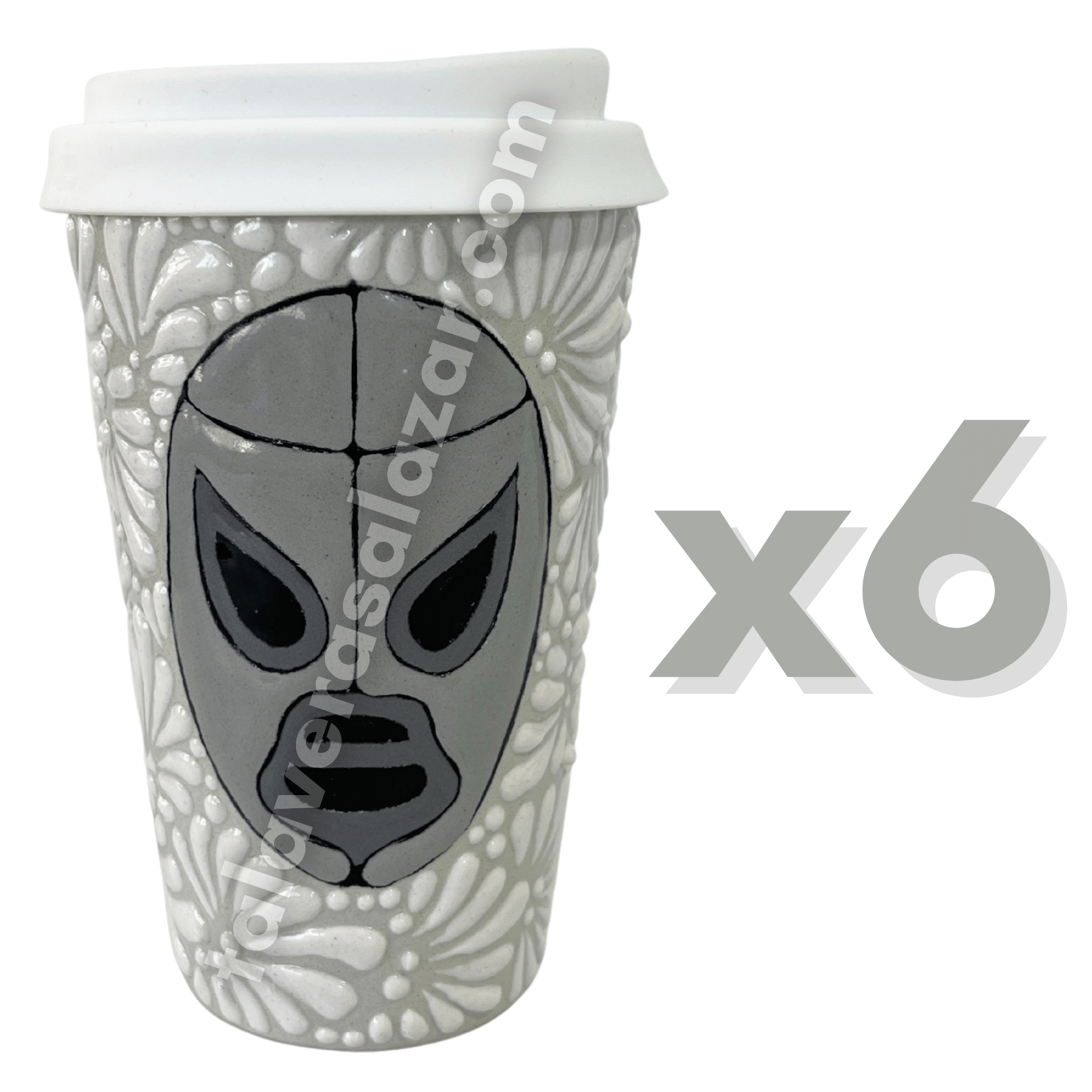 TERMO 15 CM SIN ASA LUCHADOR VERSION BASICA FONDO TRADICIONAL MIK BLANCO