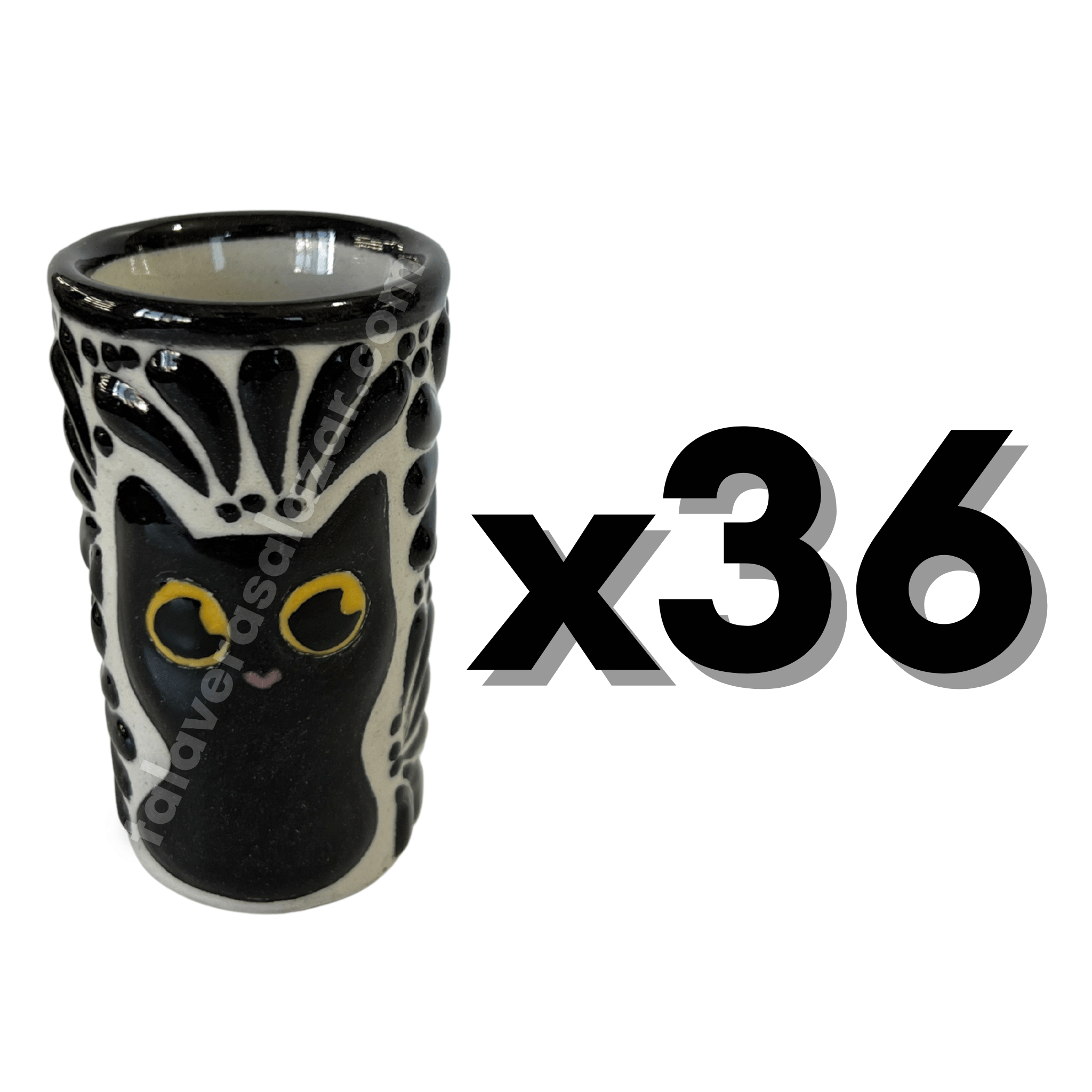 TEQUILERO FONDO TRADICIONAL MIK NEGRO GATO NEGRO CON OJOS AMARILLOS